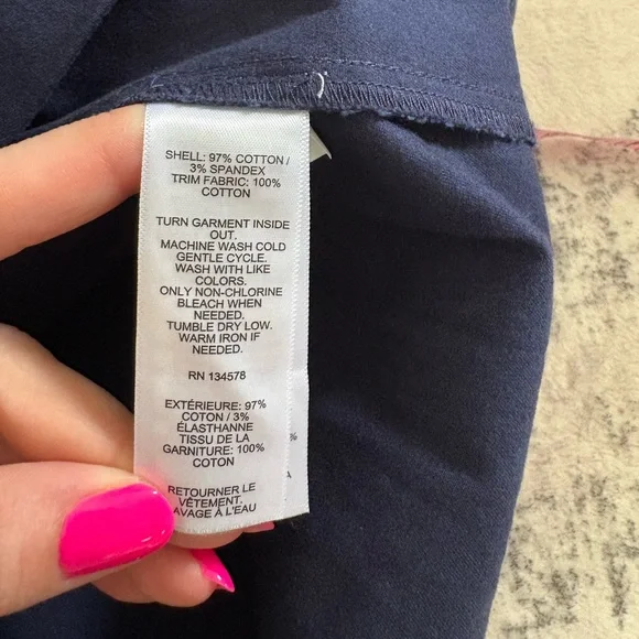 Vineyard Vine Girls’ Pleated Everyday Skirt Nautical Blue NWT Size 12 Preppy Zip - Picture 5 of 6